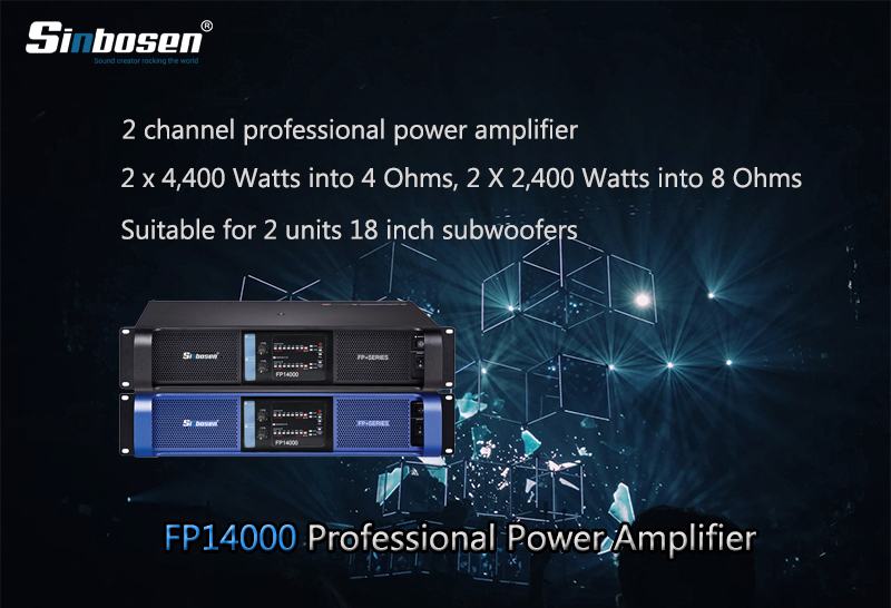 Sinbosen FP14000 4400w 2 Channel High Lab Power Amplifier For Dual 18 ...